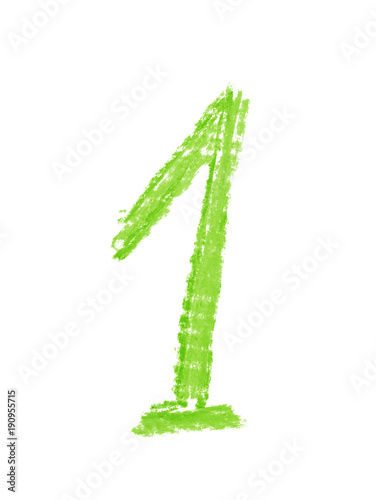 Wallpaper Mural Hand drawn number symbol isolated Torontodigital.ca