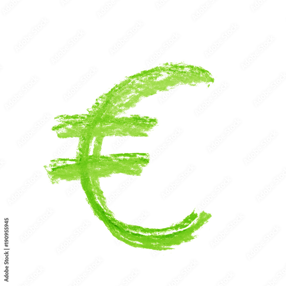 Obraz premium Hand drawn currency symbol isolated