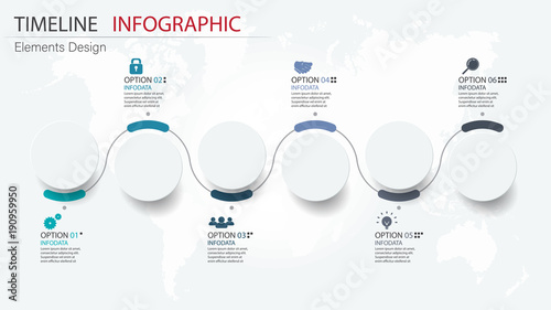 Vector abstract element timeline infographics. Design for business or finance template layout, brochure, workflow, information or presentation and other. Can add infodata and icon. Abstract 3D vector.