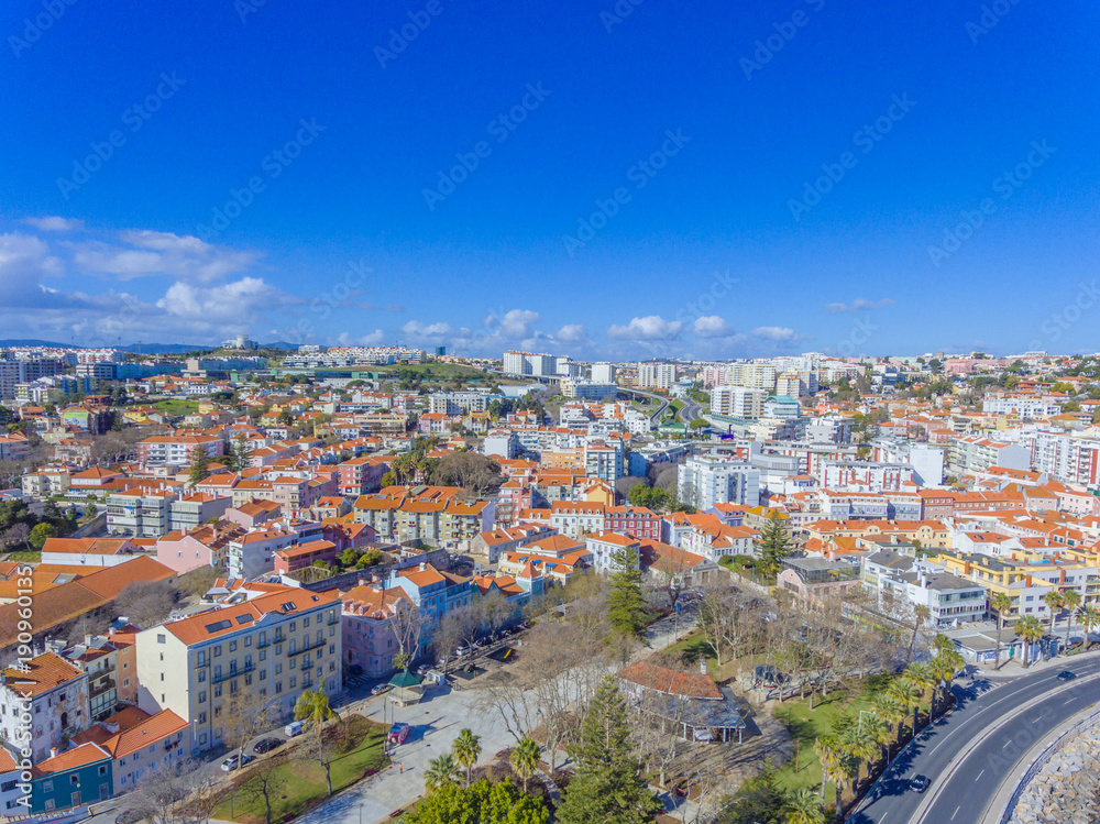 Vista Panorâmica da Vila de Paço de Arcos em Portugal