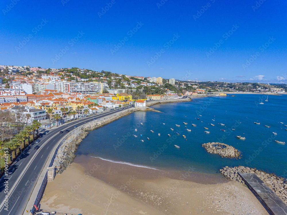 Vista Panorâmica da Vila de Paço de Arcos em Portugal