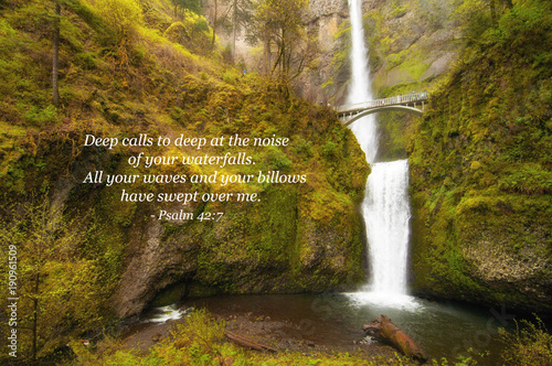 Psalm 42:7 from the Bible. 