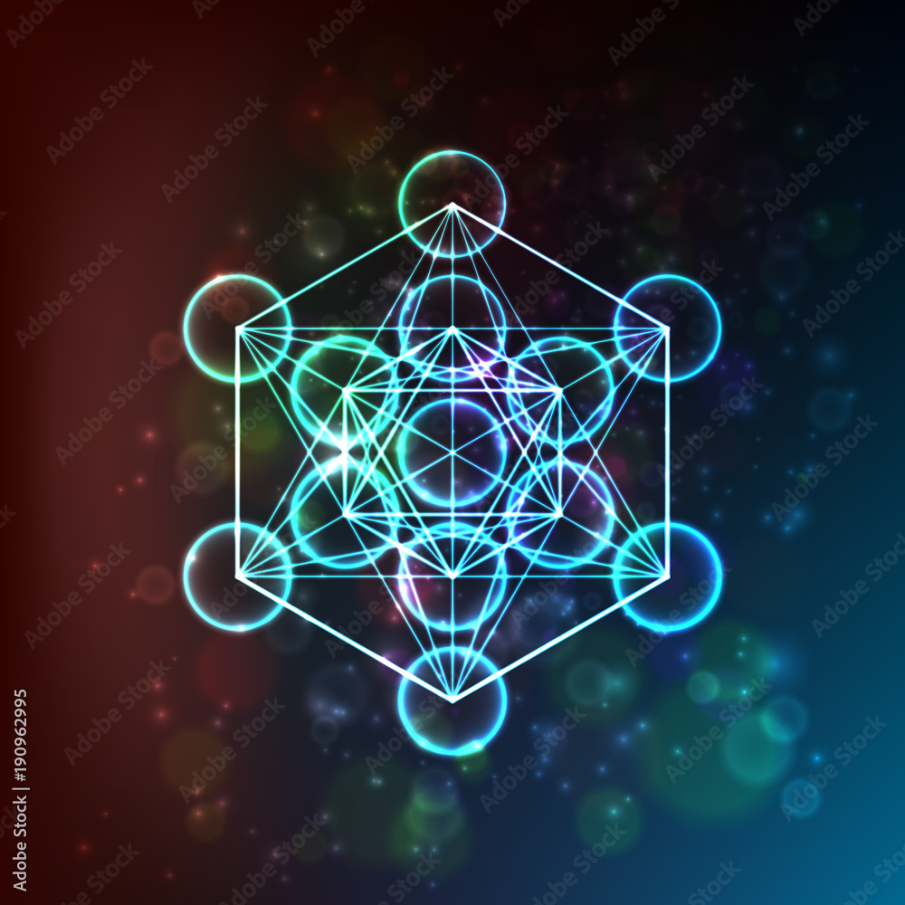 Flower of Life. Sacred Geometry. Symbol of Harmony and Balance. Vector