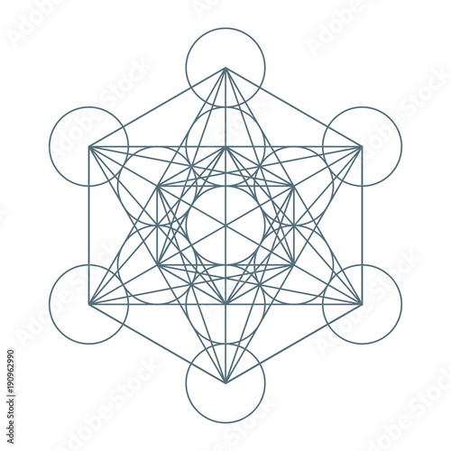 Flower of Life. Sacred Geometry. Symbol of Harmony and Balance. Vector
