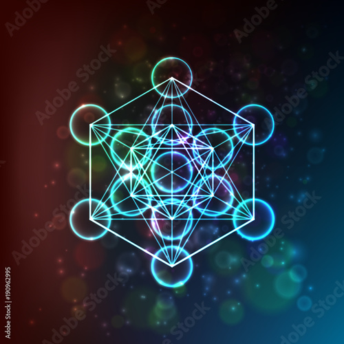 Flower of Life. Sacred Geometry. Symbol of Harmony and Balance. Vector
