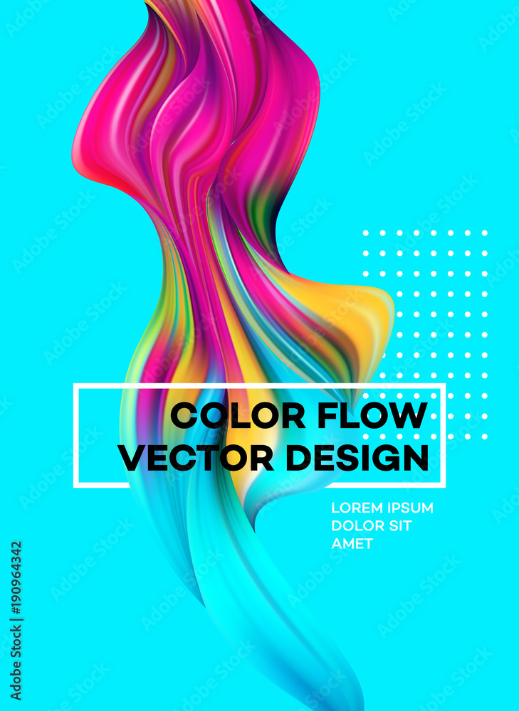 Modern colorful flow poster. Wave Liquid shape in blue color background. Art design for your design project. Vector illustration Modern colorful flow poster. Wave Liquid shape in blue color background. Art design for your design project. Vector illustration