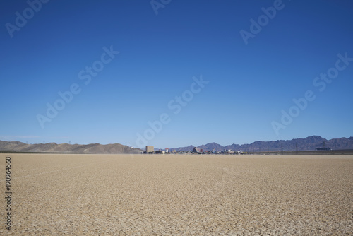 Scenic view of dry lake bed