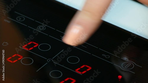 The panel of an electric plate.