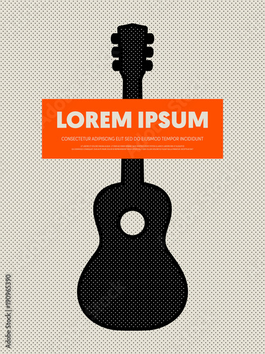 Music retro vintage abstract poster background