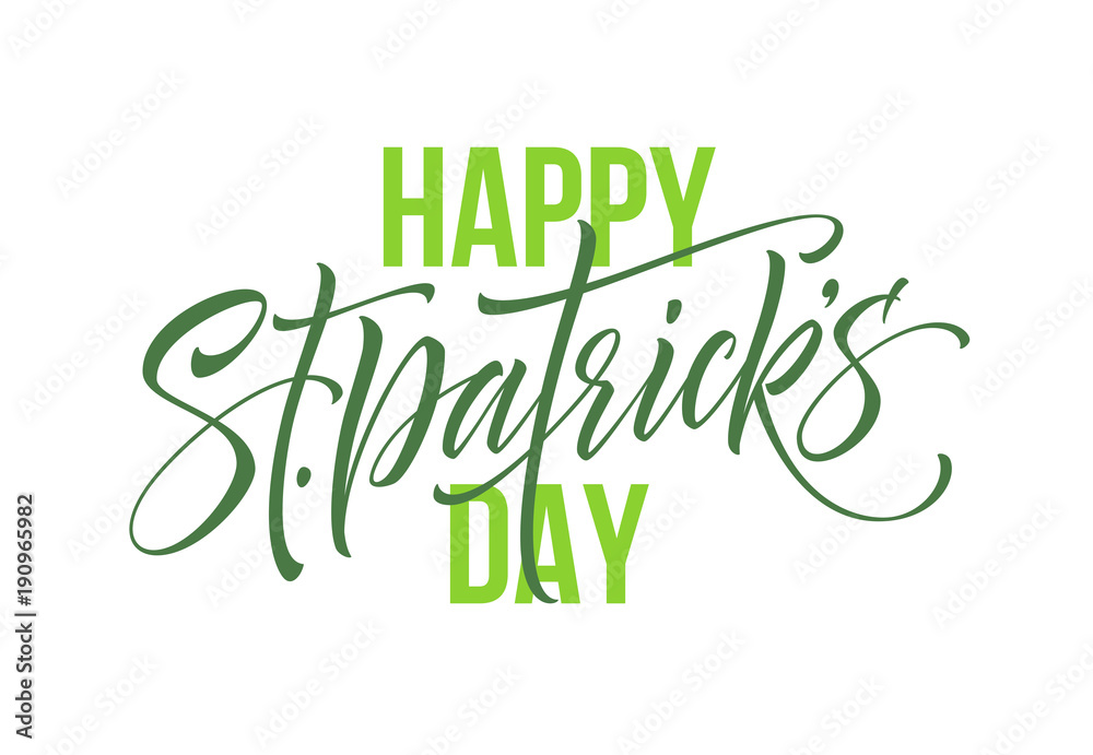 Fototapeta premium Element projektu pozdrowienie napis Saint Patrick Day. Ilustracji wektorowych