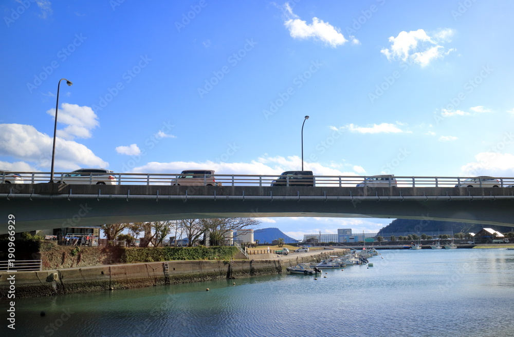 堀川運河の風景 宮崎県日南市