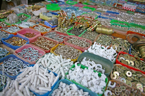DIY essentials for doing work around the home: Hooks, pegs, washers, nuts and screws for sale