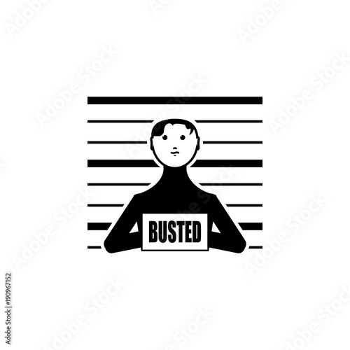 photo of the criminal icon. Element of police profession icon. Premium quality graphic design icon. Signs and symbols collection icon for websites, web design, mobile app