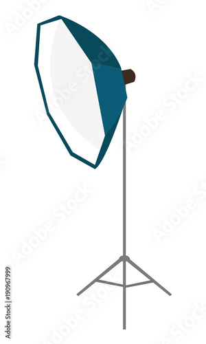 Photo studio lighting equipment vector cartoon illustration isolated on white background