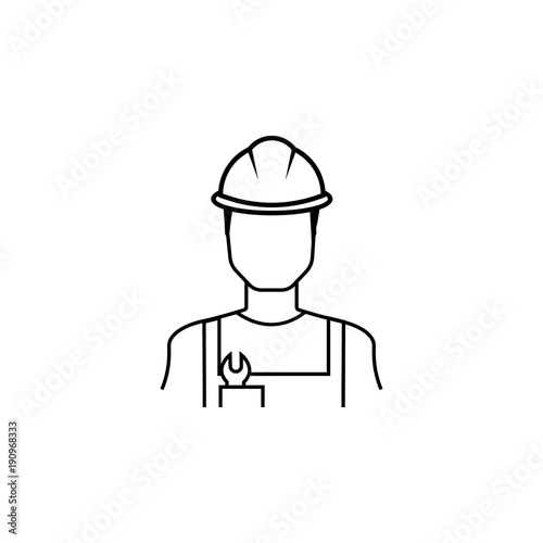 plumber icon. Avatar element of professions for mobile concept and web apps. Thin line  icon for website design and development, app development. Premium icon