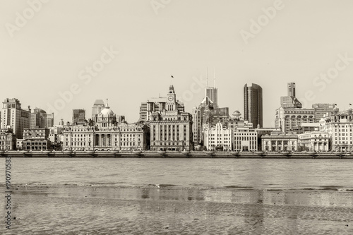 Shanghai Bund retro photo photo