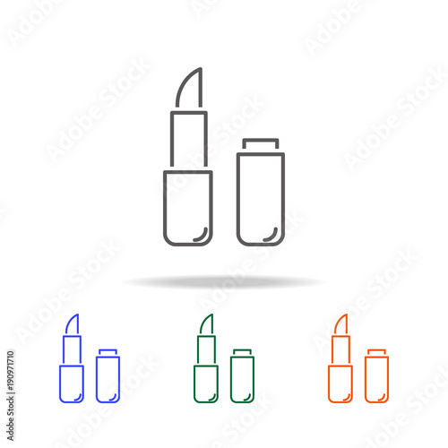 Lipstick icon. Element multi color female accessories icons for mobile concept and web apps. Thin line  icon for website design and development  app development. Premium icon
