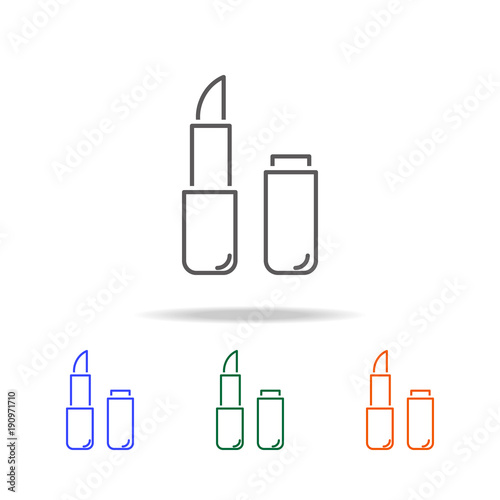 Lipstick icon. Element multi color female accessories icons for mobile concept and web apps. Thin line  icon for website design and development, app development. Premium icon