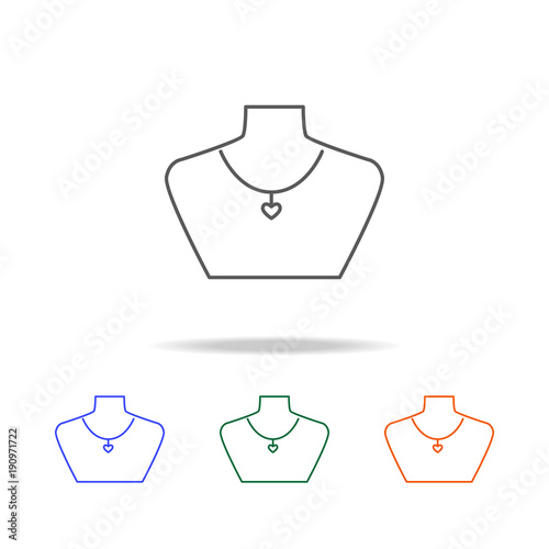 Necklace dummy icon. Element multi color female accessories icons for mobile concept and web apps. Thin line  icon for website design and development, app development. Premium icon