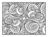 Octopus tentacles ornamental coloring page for art therapy