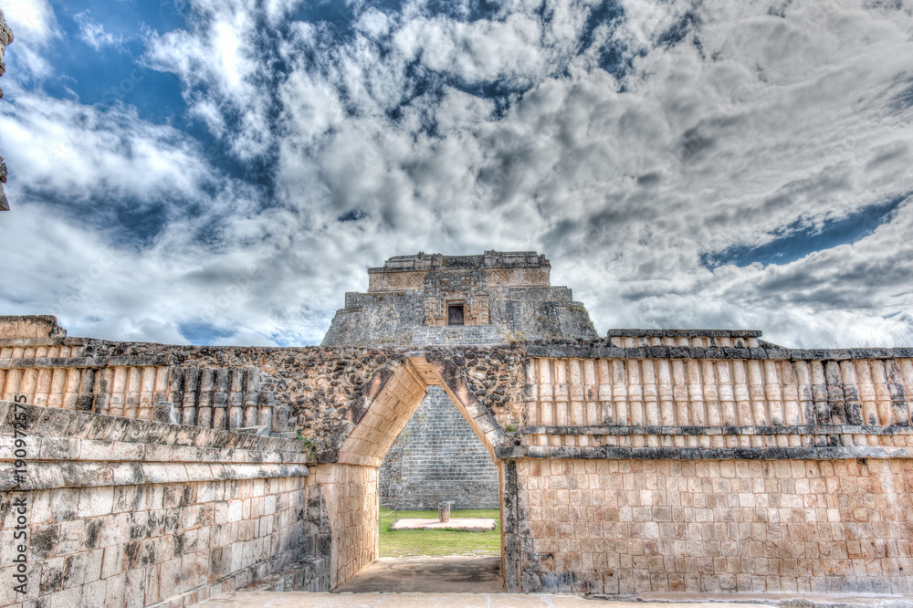Die Ruinen der Maya-Stadt Uxmal
