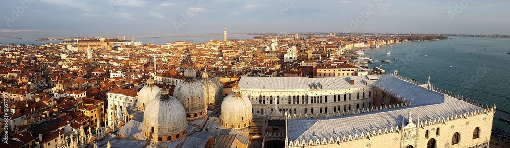 Vue de Venise depuis la tour Campanile de Saint-Marc, Venise, Italie