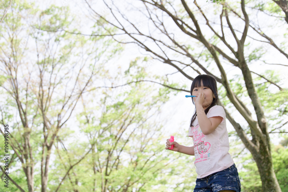 シャボン玉・女の子 シャボン玉・女の子