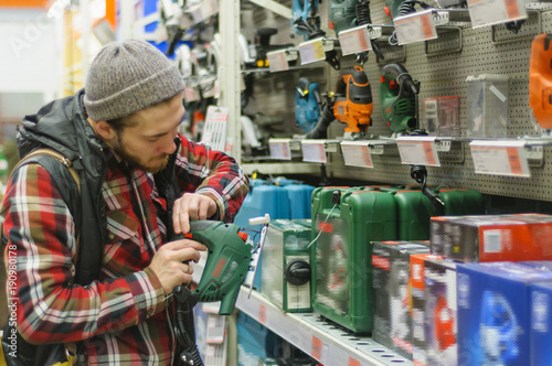 Man in a hardware store photo