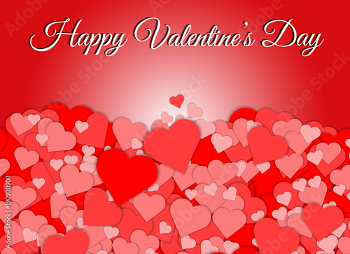 Red heart shape abstract background.