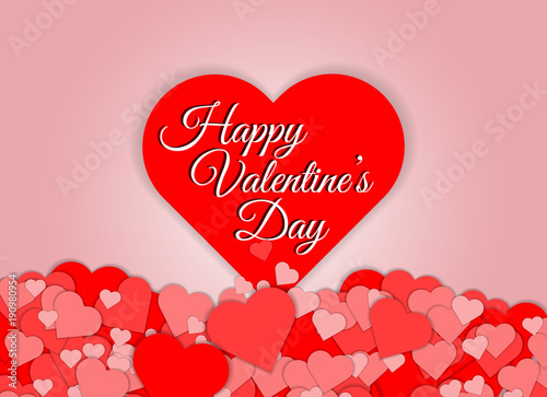 Red heart shape abstract background.