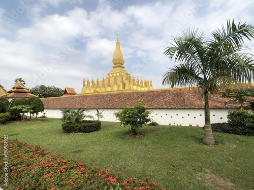 Gold Buddhist stupa Pha That Luang photo