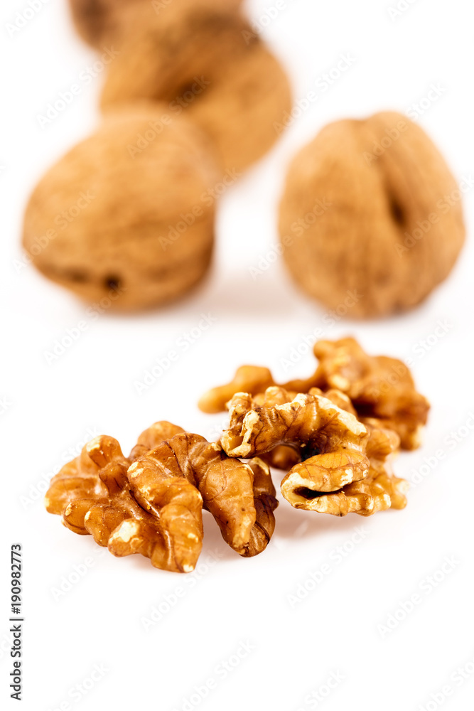 Fototapeta premium Walnut isolated on white