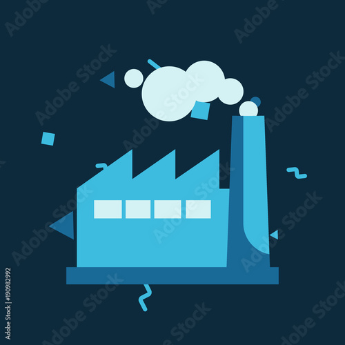 Vector illustration of factory