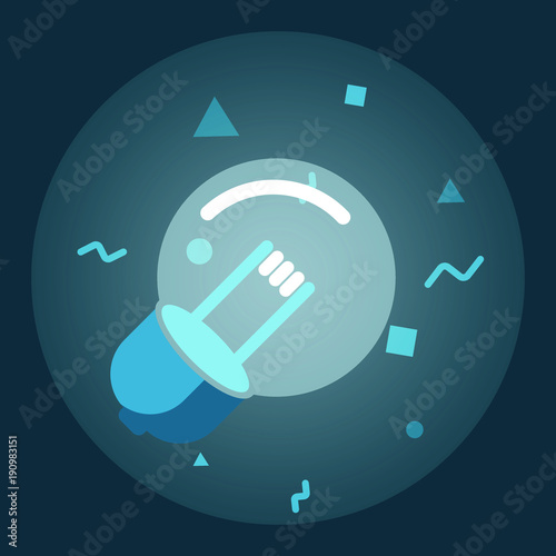 Vector icon illustration of a light bulb