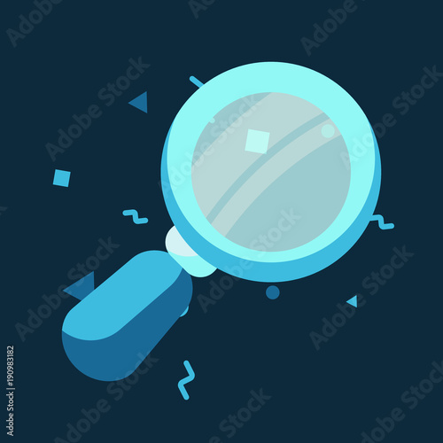 Vector illustration of a magnifying glass