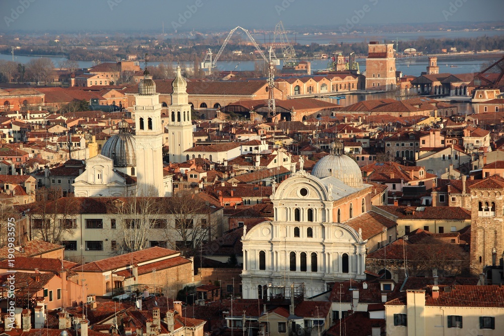 Obraz premium Vue de Venise depuis la tour Campanile de Saint-Marc, Venise, Italie