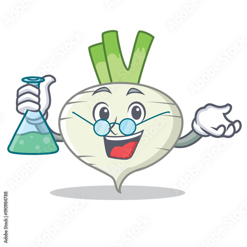 Professor turnip character cartoon style