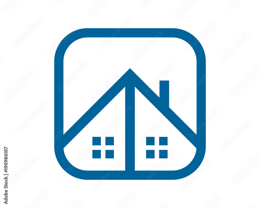blue house roof housing home residence residential residency real estate image vector icon blue house roof housing home residence residential residency real estate image vector icon
