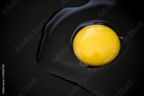 Closeup of raw egg