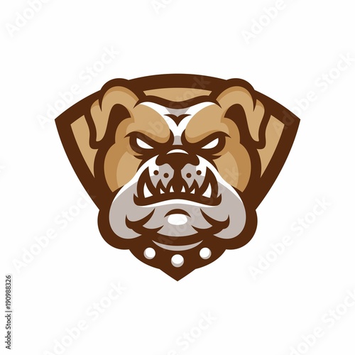 Animal Head - Bulldog - vector logo/icon illustration mascot