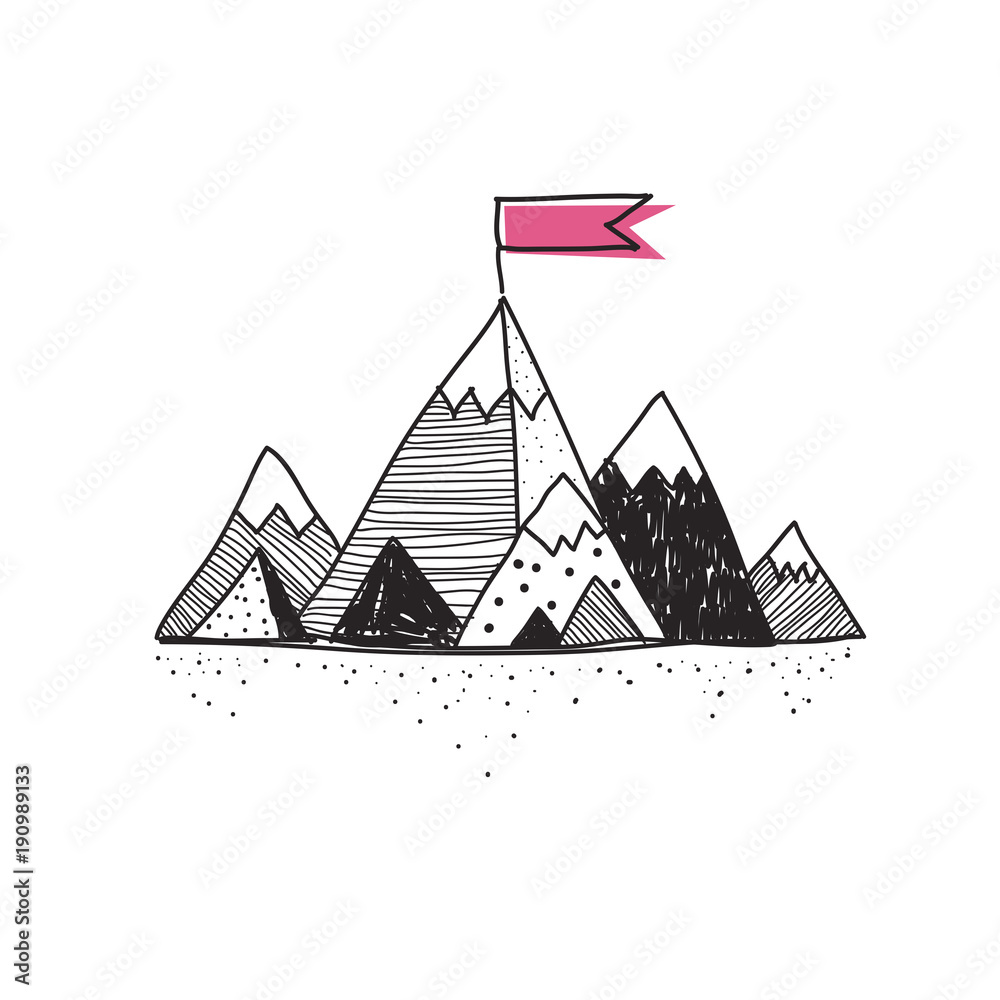 Success mountain doodle Success mountain doodle