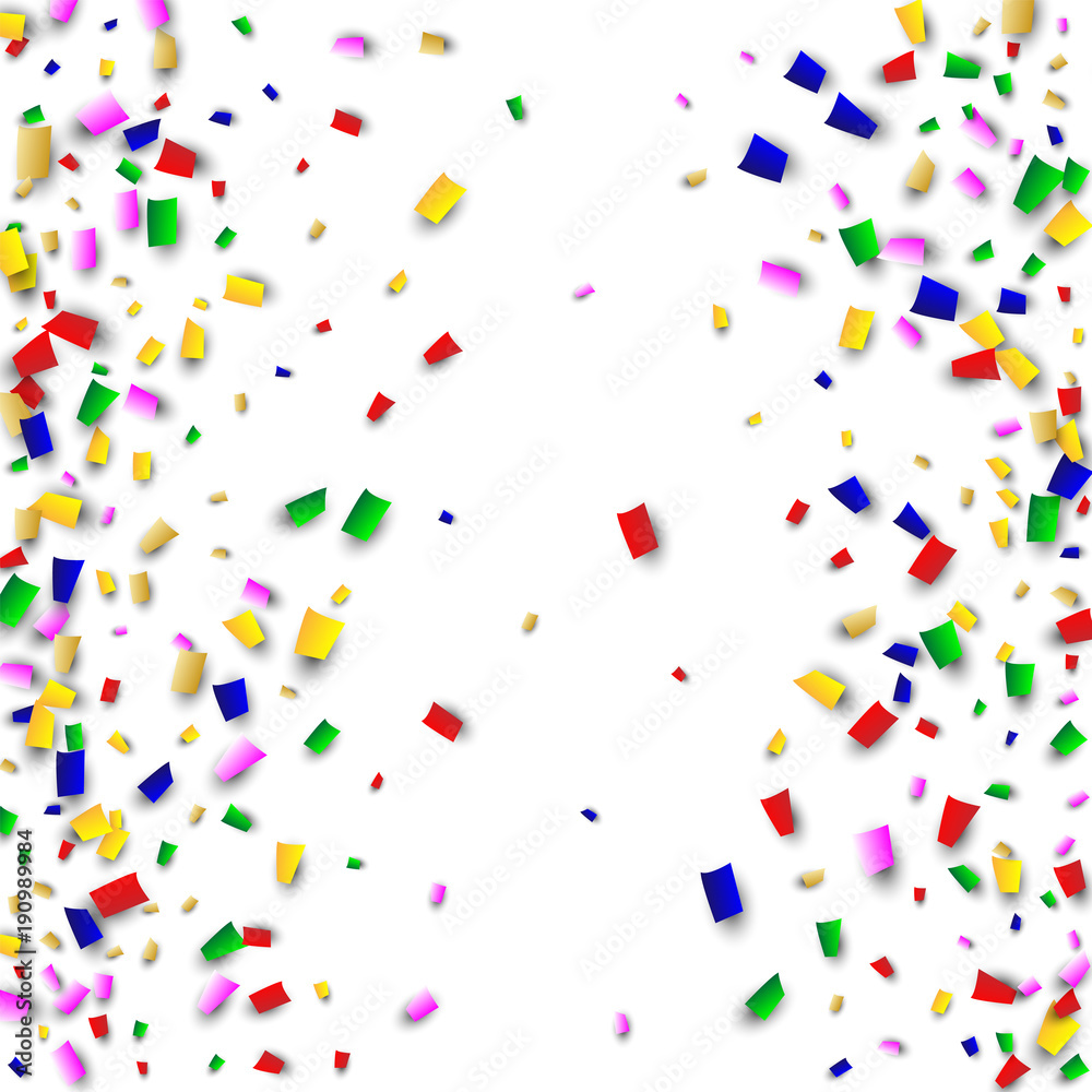 Celebration Confetti Background. Many Falling Confetti for Your Design. Holiday Decoration Elements. Festive Vector Illustration Celebration Confetti Background. Many Falling Confetti for Your Design. Holiday Decoration Elements. Festive Vector Illustration
