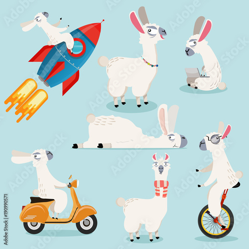 Cute alpaca Cartoon  collection
