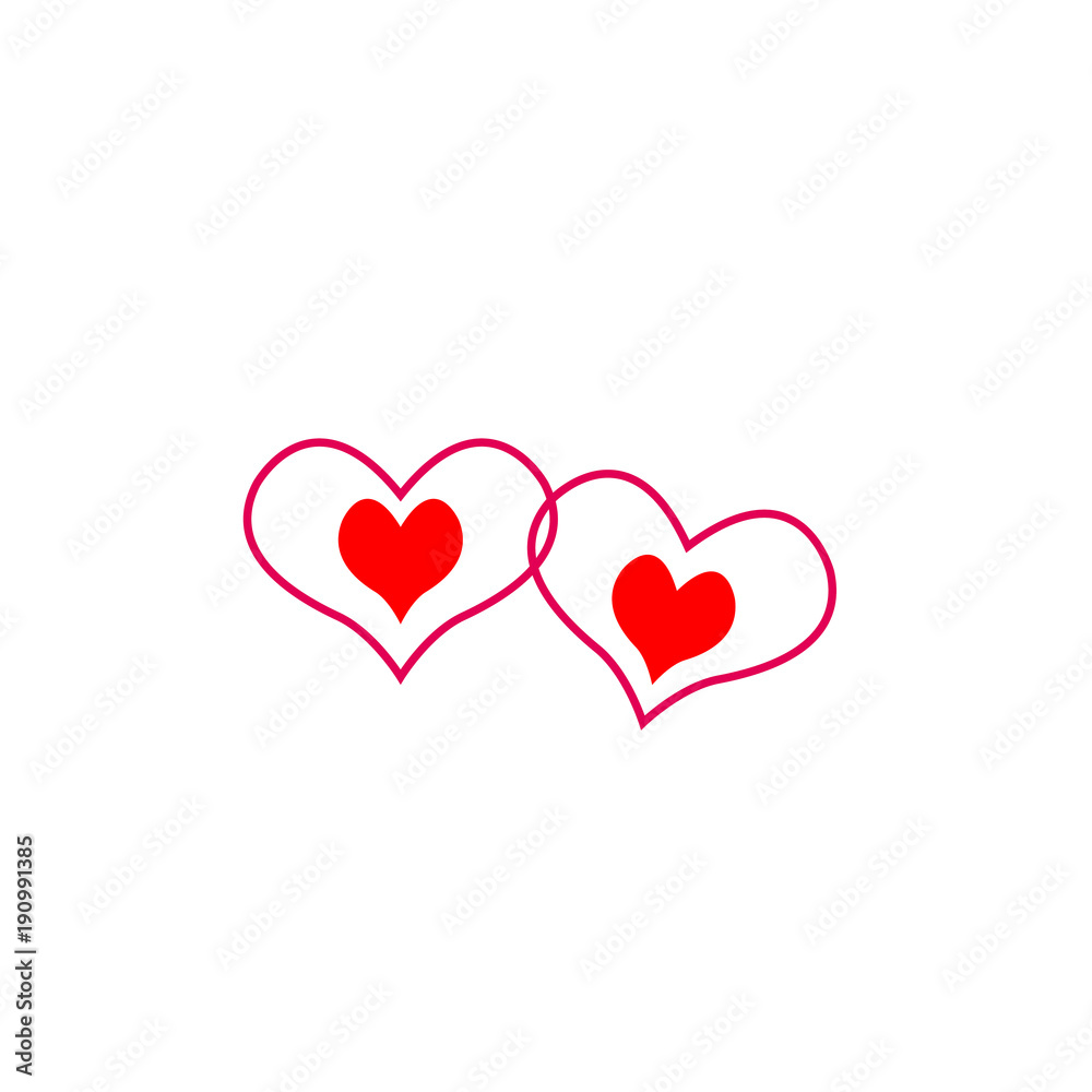 Heart logo design collection. Valentine's day. Love, Cardio icon