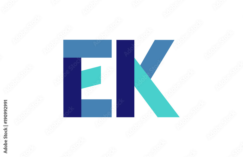 EK Ribbon Letter Logo EK Ribbon Letter Logo