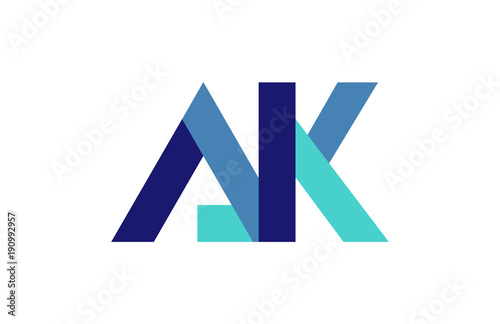 AK Ribbon Letter Logo