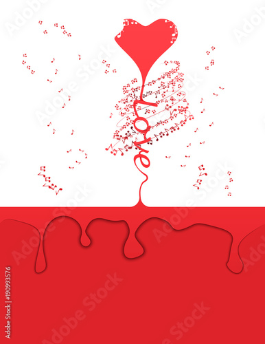 Fototapeta Naklejka Na Ścianę i Meble -  Vector illustration for the holiday of St. Valentine's Day and March 8.