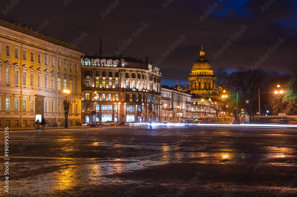 Night view of Saint Petersburg