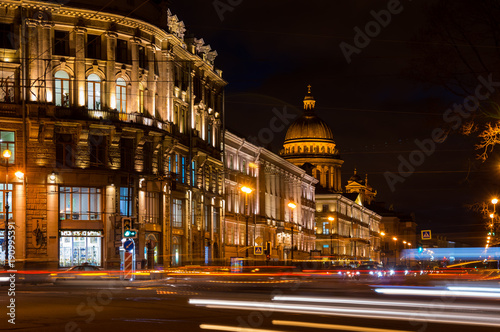 Night view of Saint Petersburg