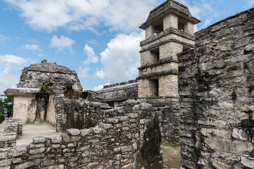 Palenque, eine archäologische Maya-Fundstätte im Tieflanddschungel von Chiapas